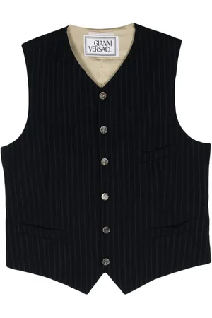 VERSACE 1990s pinstriped wool waistcoat