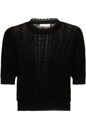 ULLA JOHNSON Gemma pointelle-knit top