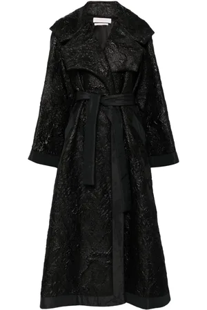 Saiid Kobeisy Brocade belted coat