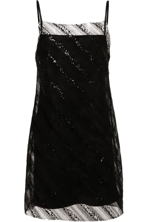 Viktor & Rolf Glitter-embellished tulle slip dress
