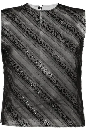 Viktor & Rolf Sequined tulle tank top