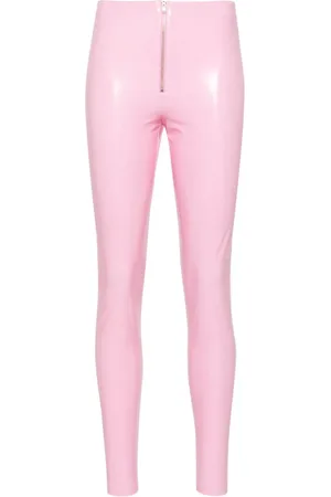 Patrizia Pepe Coated-finish leggings