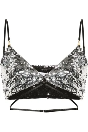 Patrizia Pepe Sequin-embellished crop top
