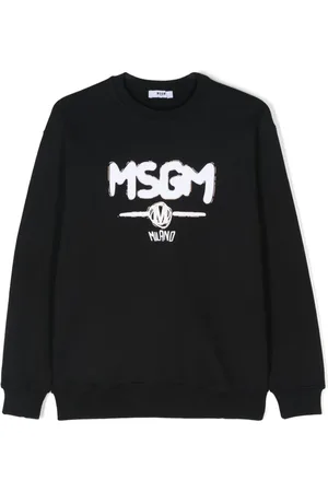 Msgm Logo-print cotton sweatshirt
