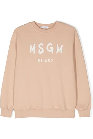 Msgm Logo-print cotton sweatshirt