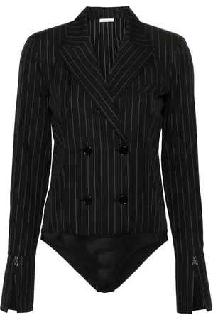 Patrizia Pepe Pinstriped double-breasted bodysuit