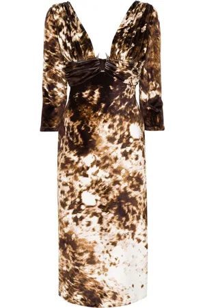 Roberto Cavalli Velour midi dress