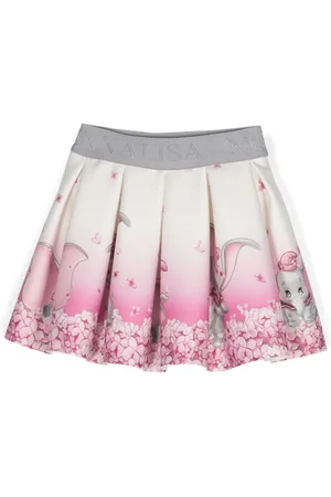 MONNALISA Elephant-print voluminous skirt