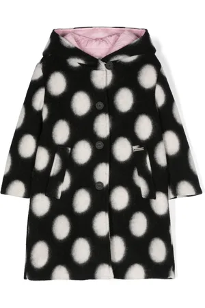 MONNALISA Polka-dot hooded coat