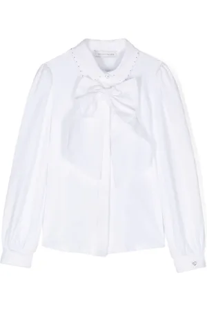 MONNALISA Bow-detail jersey shirt