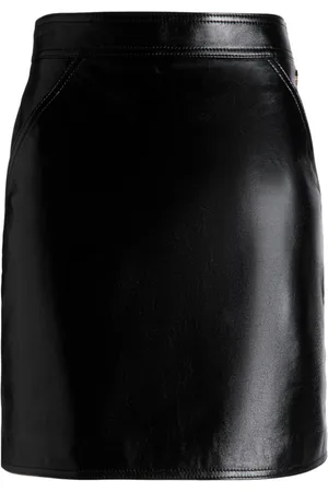 Bally High-waisted leather skirt