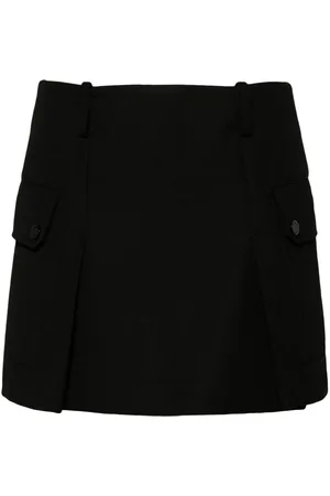Sandro A-line twill miniskirt
