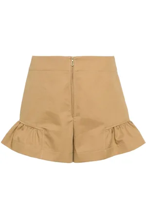 Sandro Ruffle cotton shorts