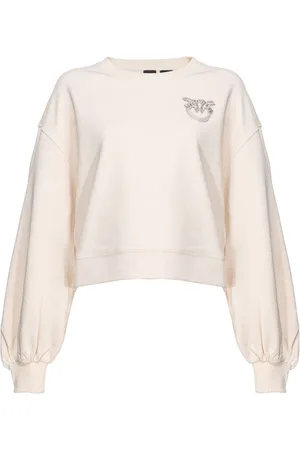 Pinko Love Birds-embellished cotton sweatshirt