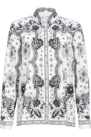 Pinko Floral-print cotton shirt