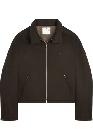 Courrèges Logo-patch wool jacket