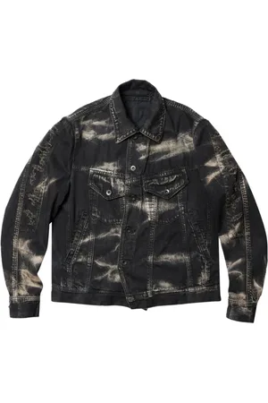 JULIUS Bleach-wash denim jacket