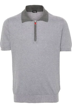 Kiton Striped cotton polo shirt