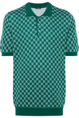 Kiton Monogram-pattern knitted polo shirt