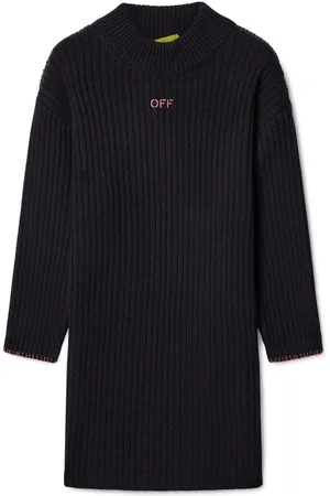 OFF-WHITE Off Stamp ribbed-knit dress