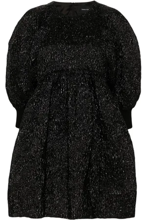 Simone Rocha Crushed-cloqué puff-sleeves dress