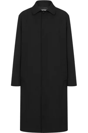 Moschino Slogan-print single-breasted coat
