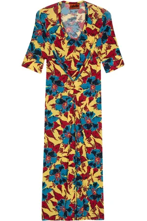Colville Floral-print gathered midi dress