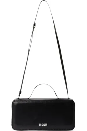Msgm Logo-print leather tote bag