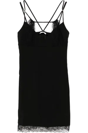 Patrizia Pepe Lace-detail V-neck mini dress