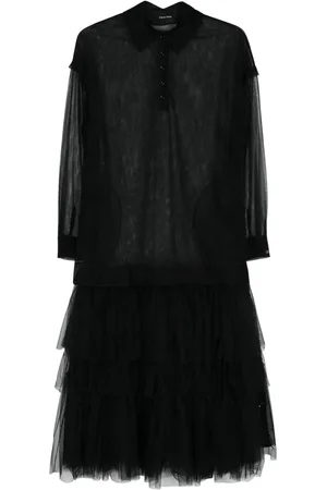 Simone Rocha Tulle-netting flared dress