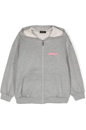 MONNALISA Logo-print zipped hoodie