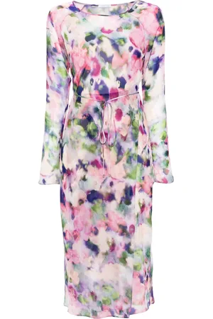 Patrizia Pepe Abstract-print chiffon midi dress