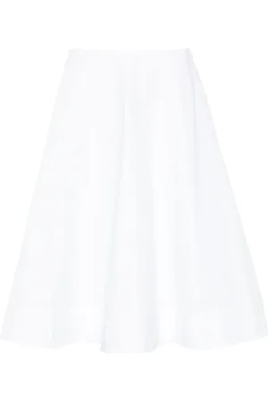Khaite A-line poplin skirt