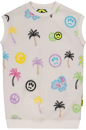 BARROW Illustration-print jersey vest