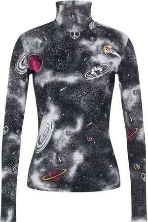 Moschino All=over print turtleneck blouse