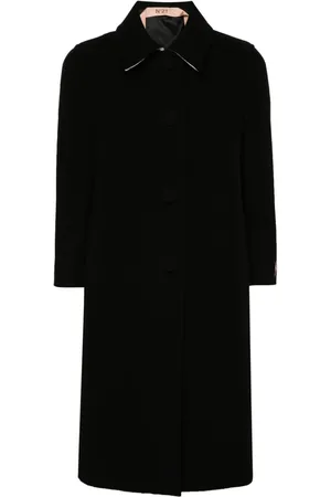 Nº21 Single-breasted felted coat