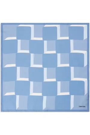 Tom Ford Silk geometric-pattern pocket square