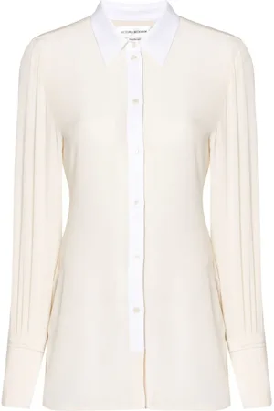 Victoria Beckham Contrast placket blouse