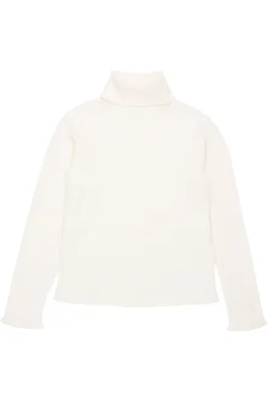 Maison Margiela Logo-embroidered fine-ribbed jumper