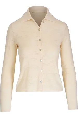 Vince Textured floral-motif cardigan