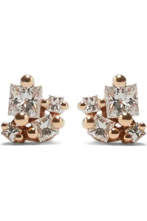 Suzanne Kalan 18kt recycled rose gold diamond earrings