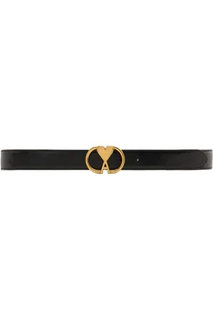 Ami Ami de Coeur-buckle leather belt