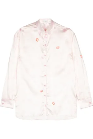 Sonia by Sonia Rykiel Lipstick-print satin shirt