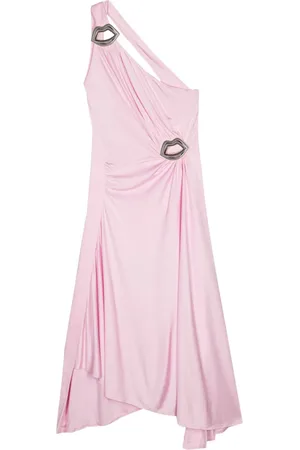 Sonia by Sonia Rykiel Lips-motif asymmetric midi dress