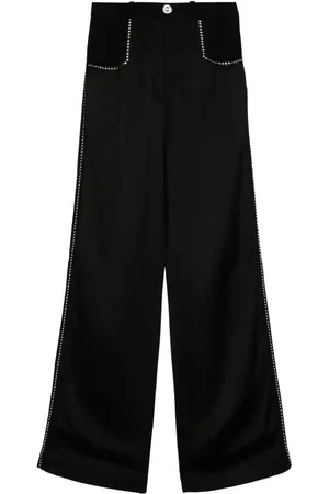 Sonia by Sonia Rykiel Crystal-embellished wide-leg trousers