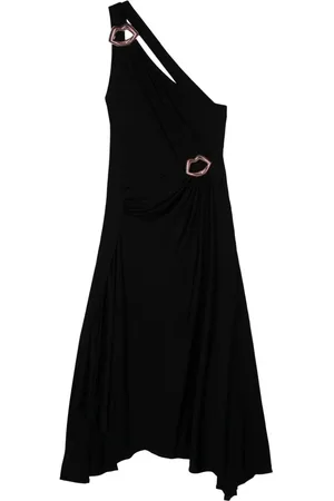 Sonia by Sonia Rykiel Lips-motif asymmetric midi dress