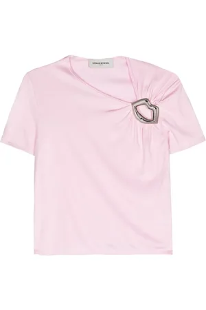 Sonia by Sonia Rykiel Lips-motif asymmetric T-shirt