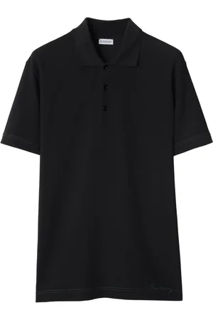 Burberry Logo-embroidered cotton polo shirt