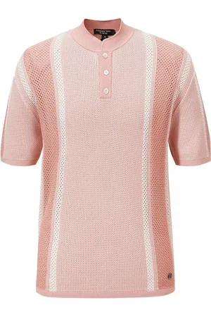 SHANGHAI TANG Tang open-knit cotton polo shirt