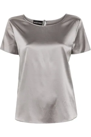 Emporio Armani Satin short-sleeve blouse